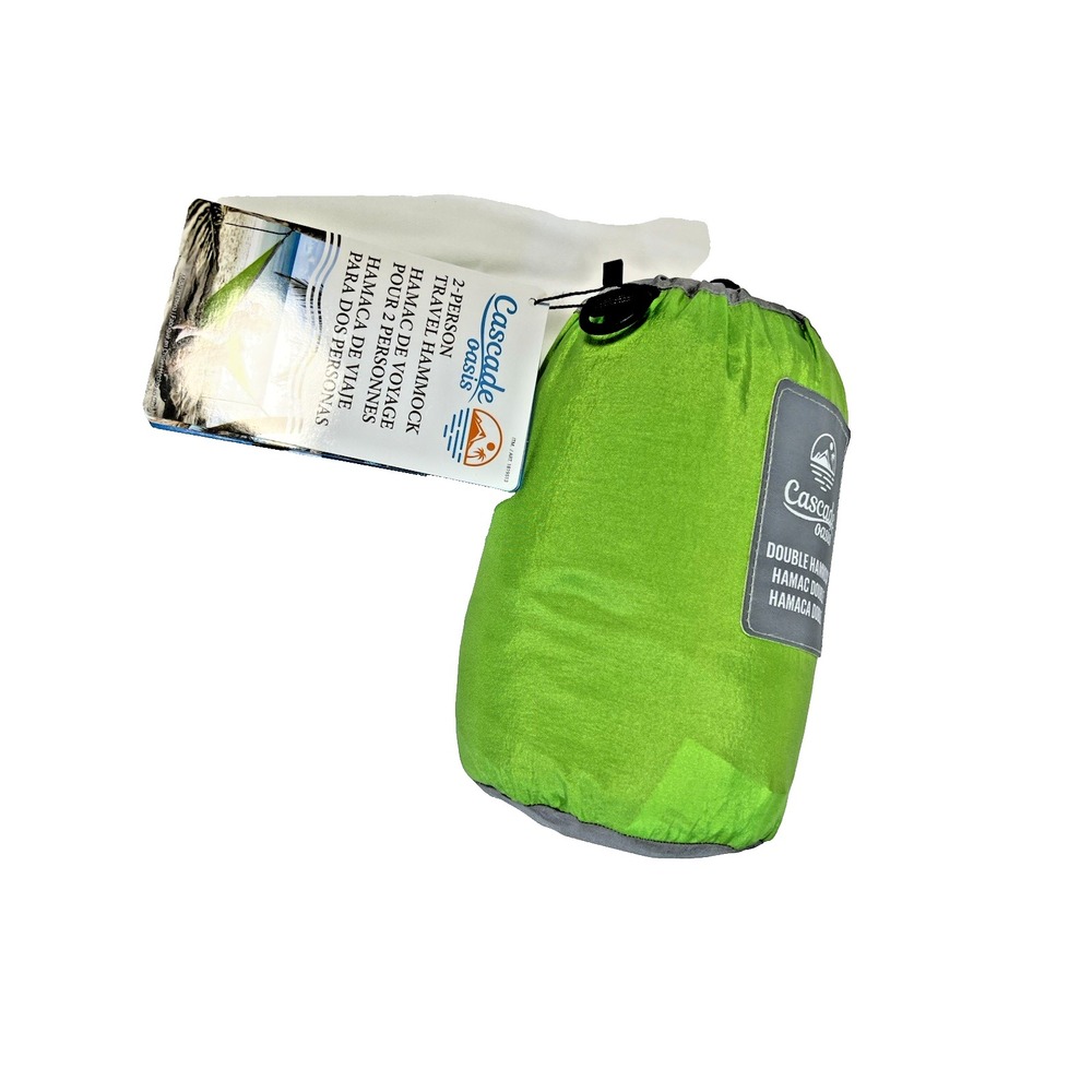 Cascade Oasis 2-Person Travel Hammock Double Lime Green Camping Gear 1819913
